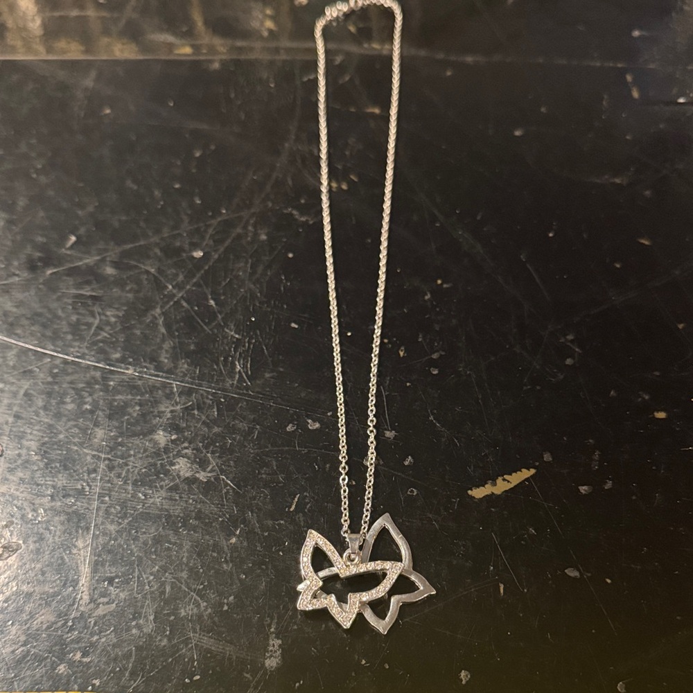 Silver Butterfly Pendant Necklace